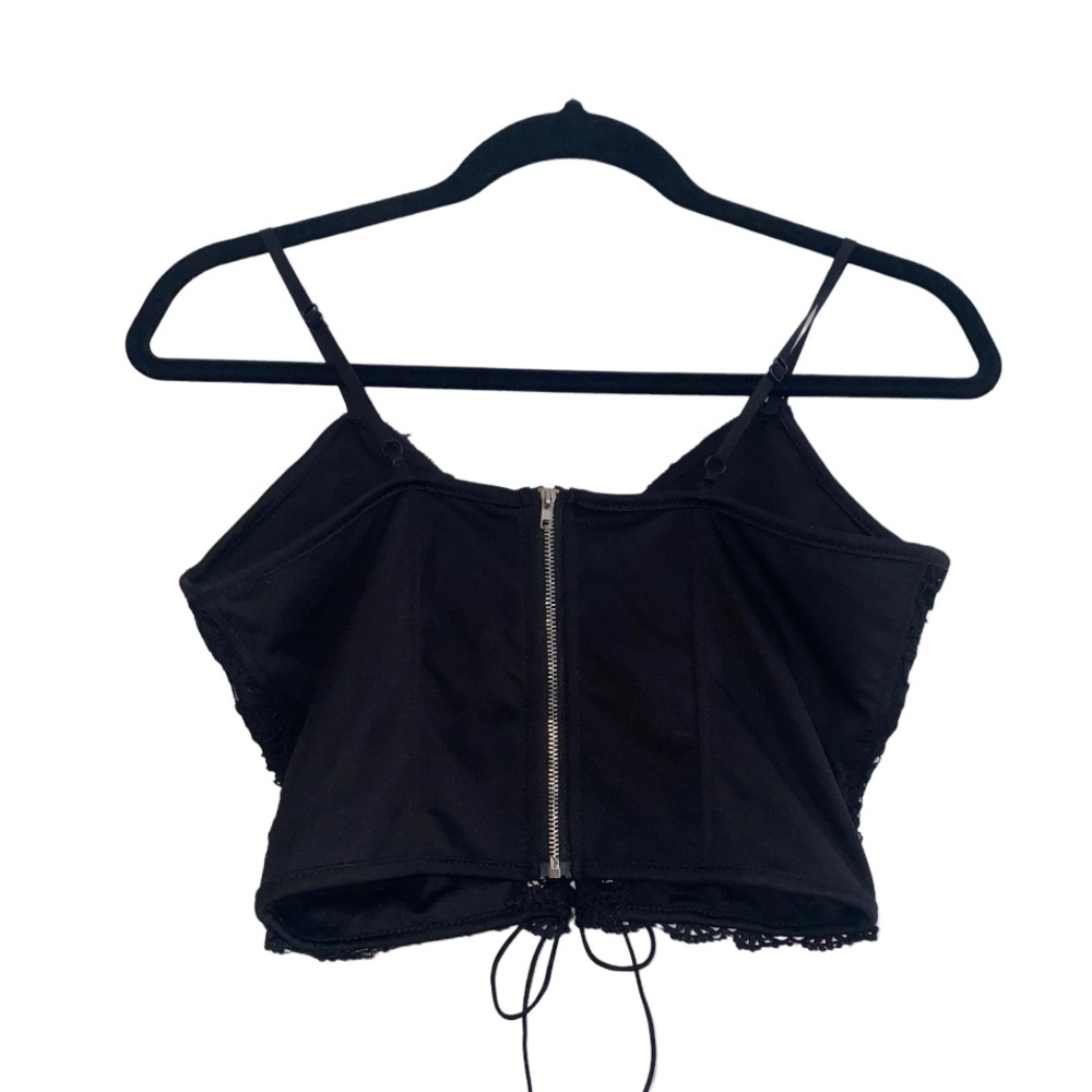 Black cropped corset top